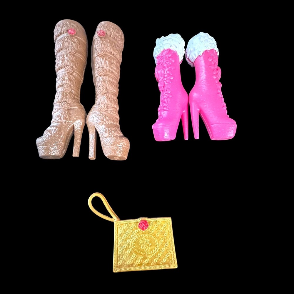 Rosabella Beauty Ever After High Tall Brown Rose Boots Pink Boots Rose Handbag